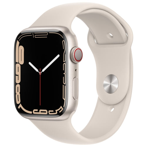 Apple Watch Series 7 (GPS + Cellular) 45mm Starlight Aluminum Case with Starlight Sport Band