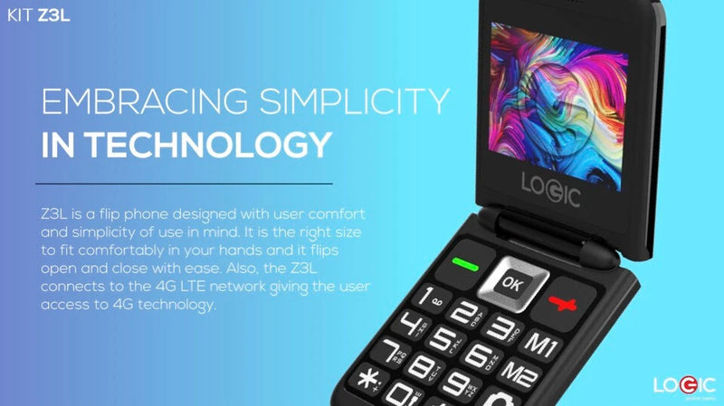 FLIP Phone Logic Z3L KIT 4G Unlocked – Sandhu Computers Edmonton